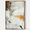 ARTOVITAS Textured Abstract in Brown and White – Modern Abstract Painting, Vertical - image 1