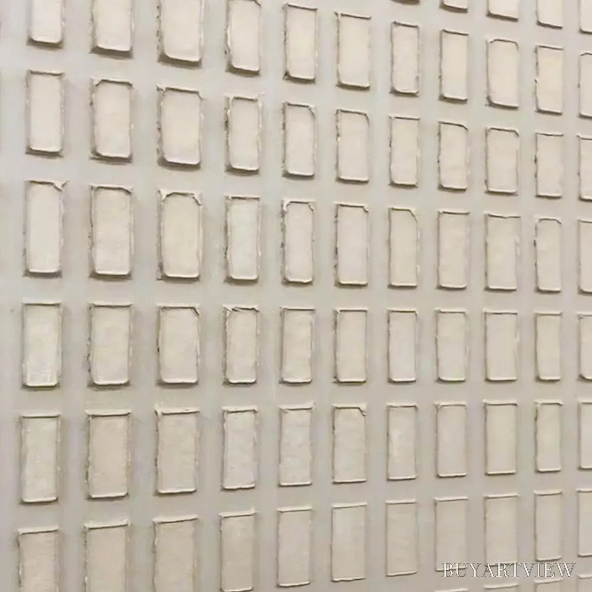 ARTOVITAS Textured Beige Grid Set – Minimalist Textured Painting Set of 2 - image 3