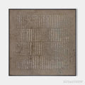 ARTOVITAS Textured Brown Grid – Minimalist Textured Painting - image 1