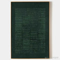 ARTOVITAS Dark Green Textured Grid – Minimalist Textured Painting - image 1