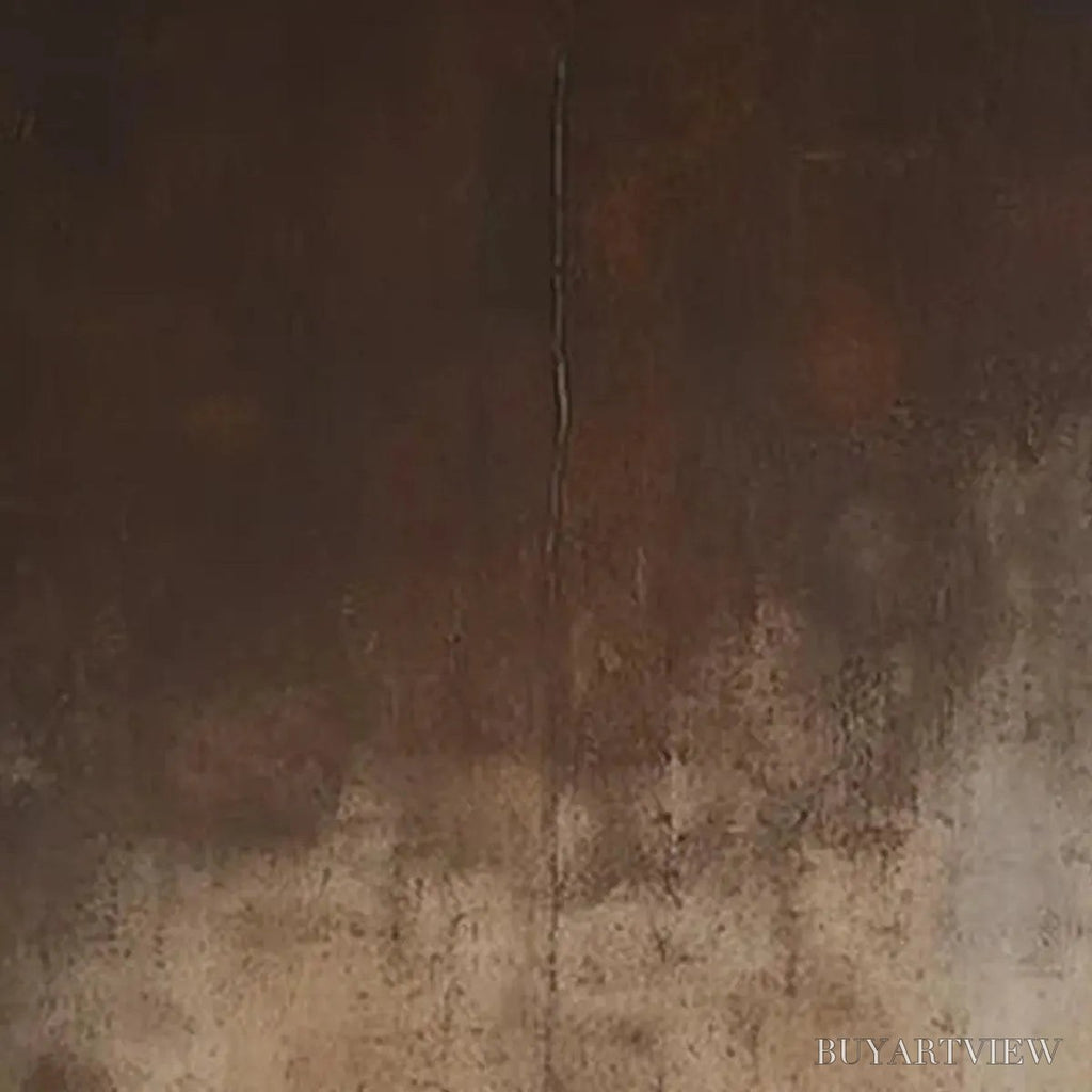 ARTOVITAS Dark Brown Textured Abstract – Minimalist Textured Painting - image 3