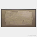 ARTOVITAS Textured Taupe Abstract – Minimalist Textured Painting - image 1