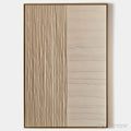 ARTOVITAS Textured Beige Lines – Minimalist Textured Painting - image 1