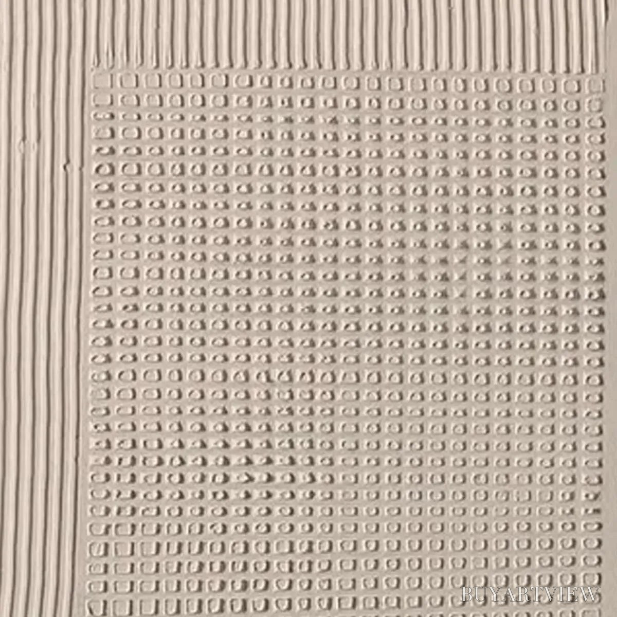 ARTOVITAS Textured Grid Duo – Set of 2 Textured Abstract Paintings in Beige - image 3
