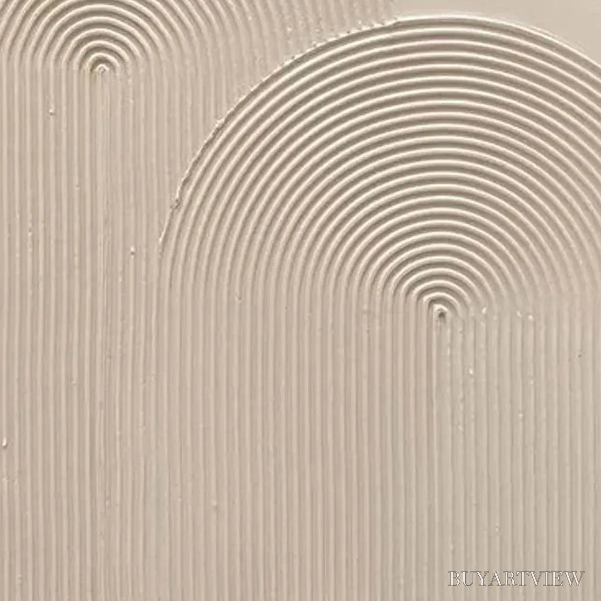 ARTOVITAS Textured Rainbow – Minimalist Textured Painting in Beige - image 3