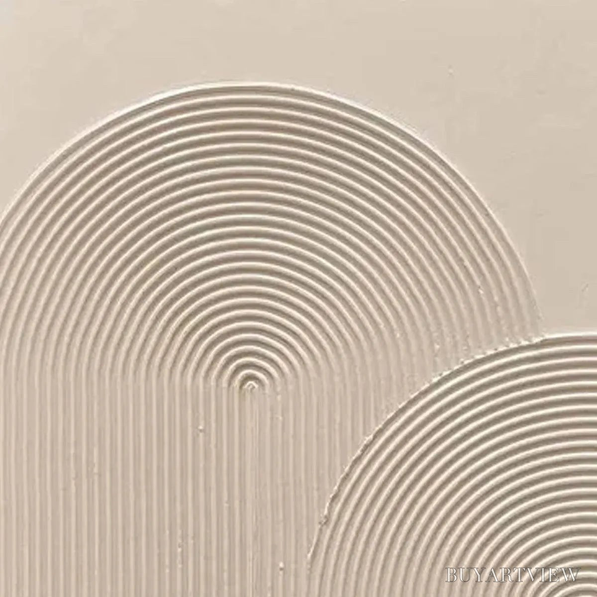 ARTOVITAS Textured Rainbow – Minimalist Textured Painting in Beige - image 6
