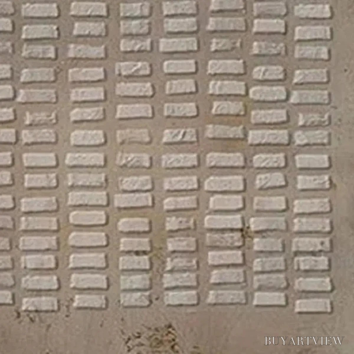 ARTOVITAS Textured Beige Grid – Minimalist Textured Painting - image 3