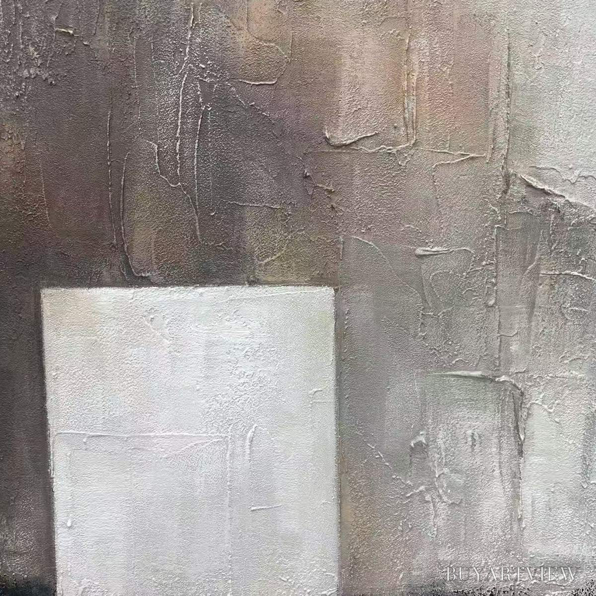 ARTOVITAS Minimalist Doorway – Textured Abstract Painting, Vertical - image 3