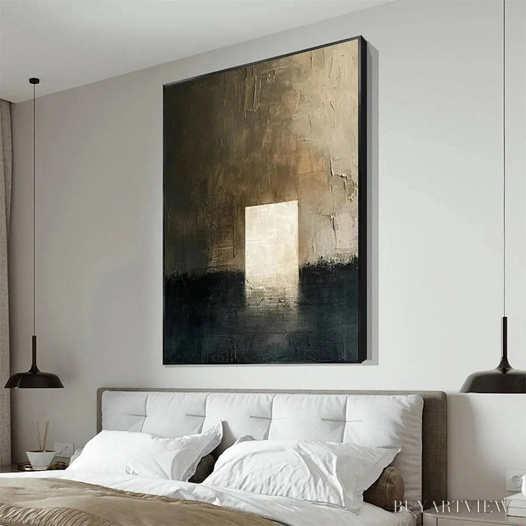 ARTOVITAS Minimalist Doorway – Textured Abstract Painting, Vertical - image 4
