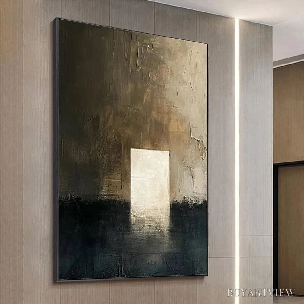 ARTOVITAS Minimalist Doorway – Textured Abstract Painting, Vertical - image 6