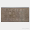 ARTOVITAS Textured Rectangle Array – Minimalist Textured Painting in Brown - image 1