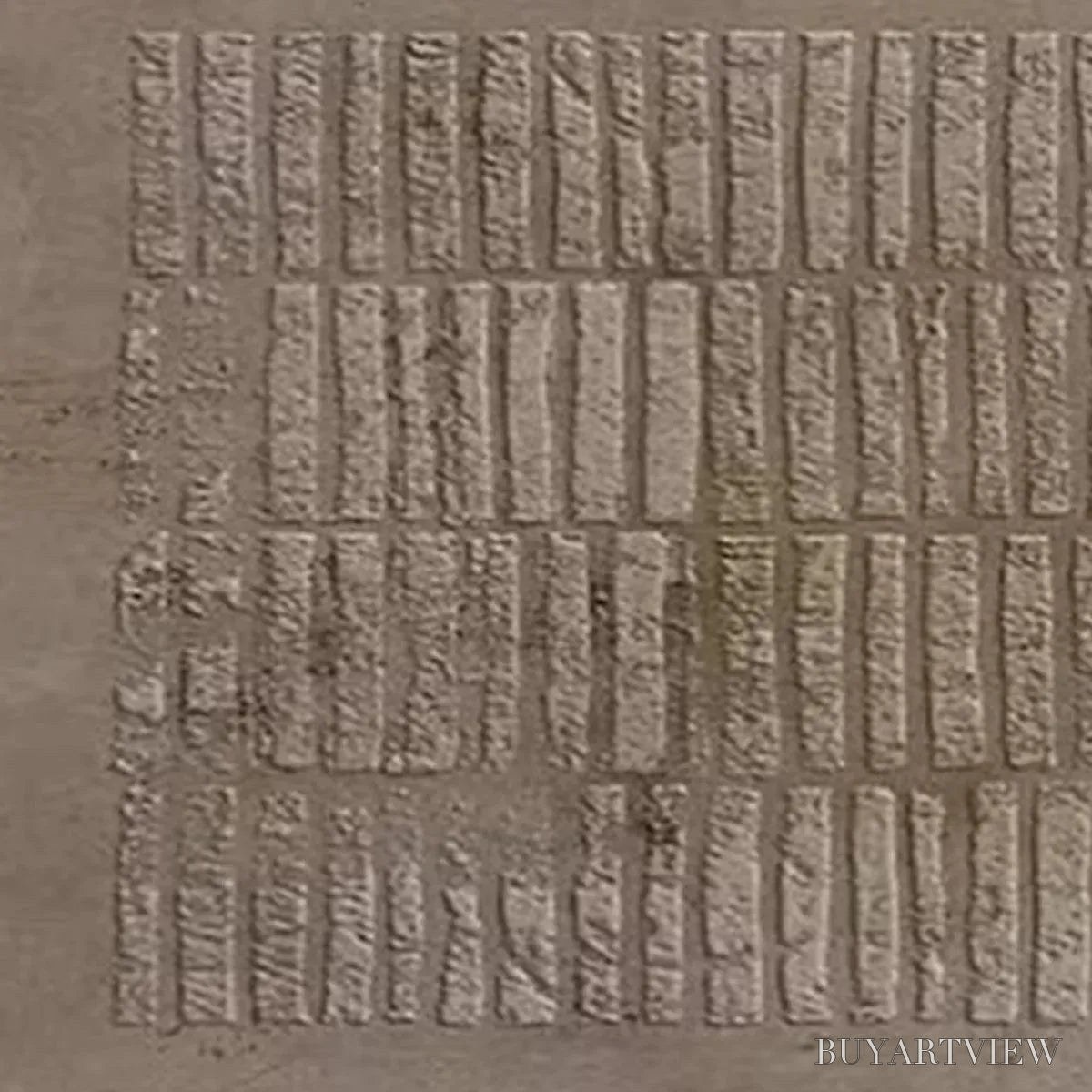 ARTOVITAS Textured Rectangle Array – Minimalist Textured Painting in Brown - image 6