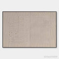 ARTOVITAS Beige Texture Diptych – Textured Abstract Painting in Beige - image 1