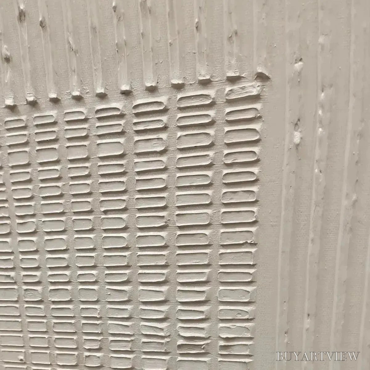 ARTOVITAS Beige Texture Diptych – Textured Abstract Painting in Beige - image 6