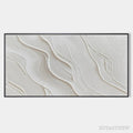 ARTOVITAS Serene Ripples – Abstract Minimalist Textured White Painting - image 1