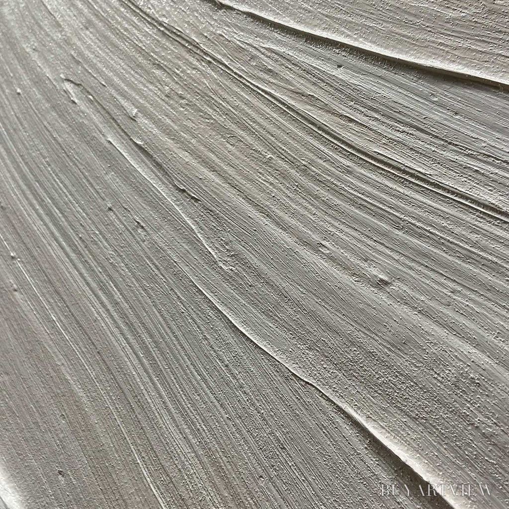 ARTOVITAS Serene Ripples – Abstract Minimalist Textured White Painting - image 3
