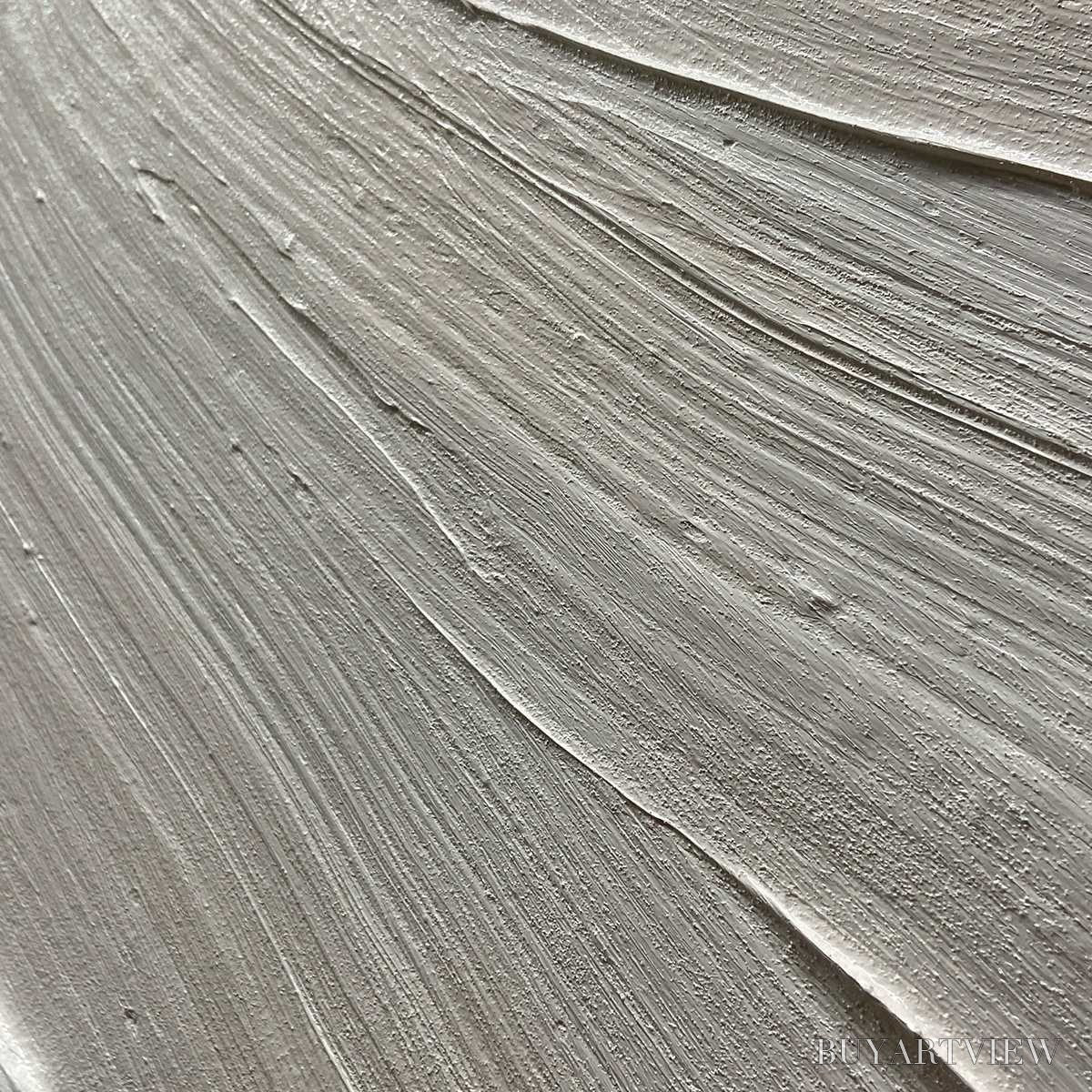 ARTOVITAS Serene Ripples – Abstract Minimalist Textured White Painting - image 3