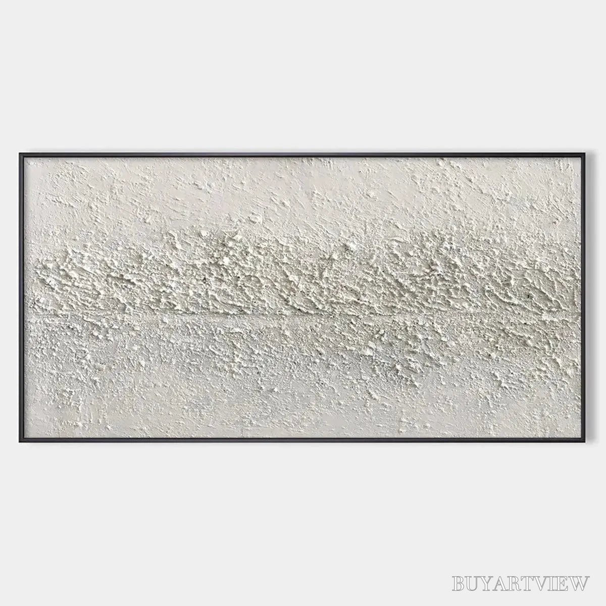 ARTOVITAS Textured Whispers – Textured Minimalist Abstract Painting in White - image 1