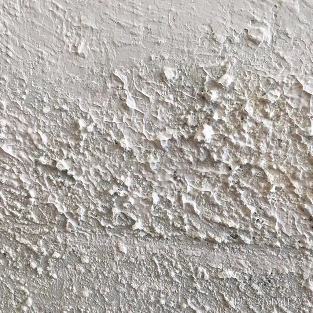 ARTOVITAS Textured Whispers – Textured Minimalist Abstract Painting in White - image 3