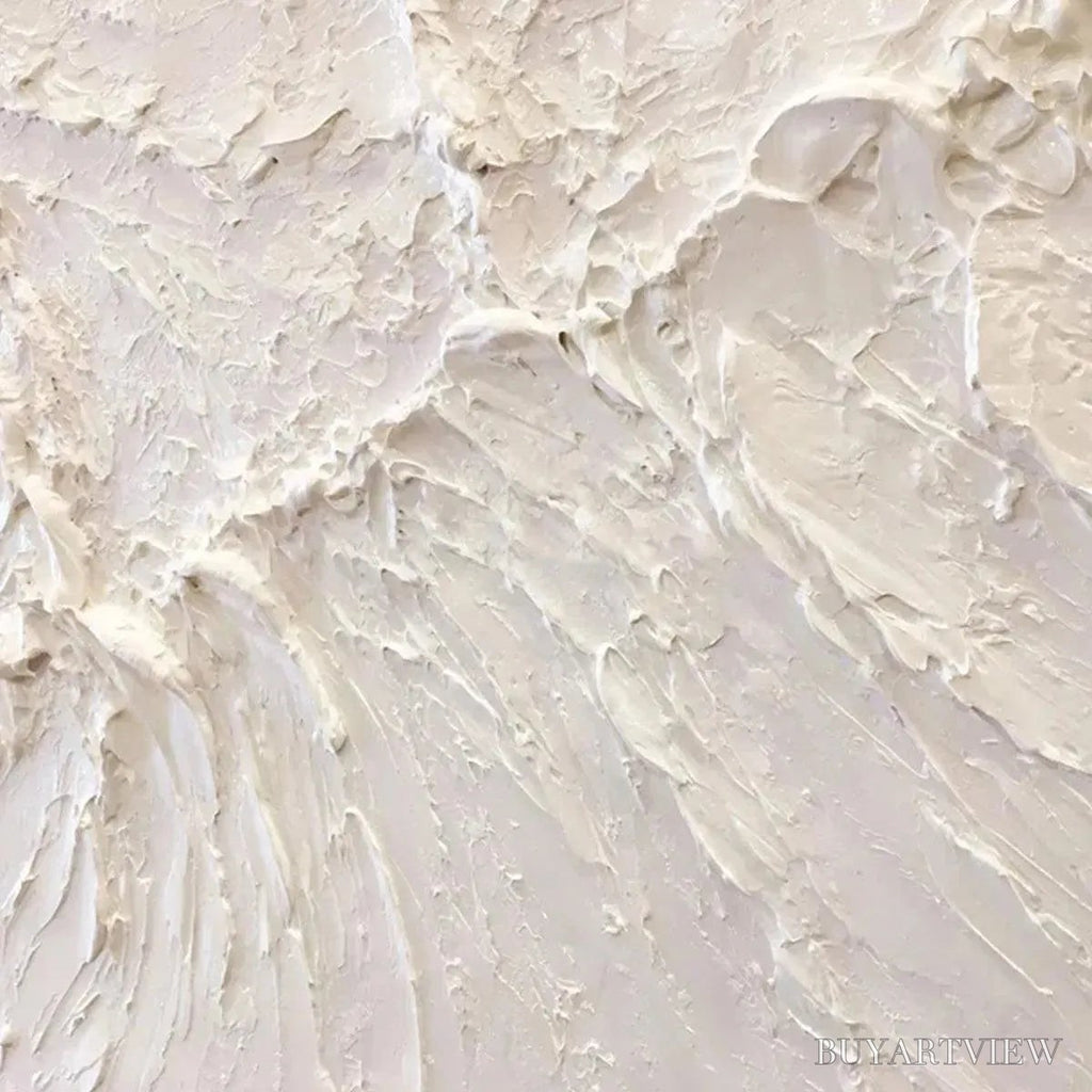 ARTOVITAS White Sands – Textured Minimalist Abstract Painting in White - image 5