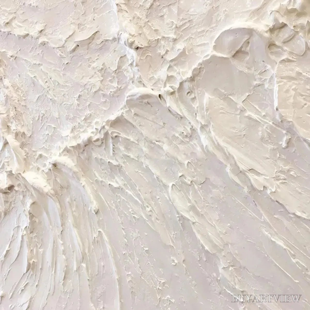 ARTOVITAS White Sands – Textured Minimalist Abstract Painting in White - image 5