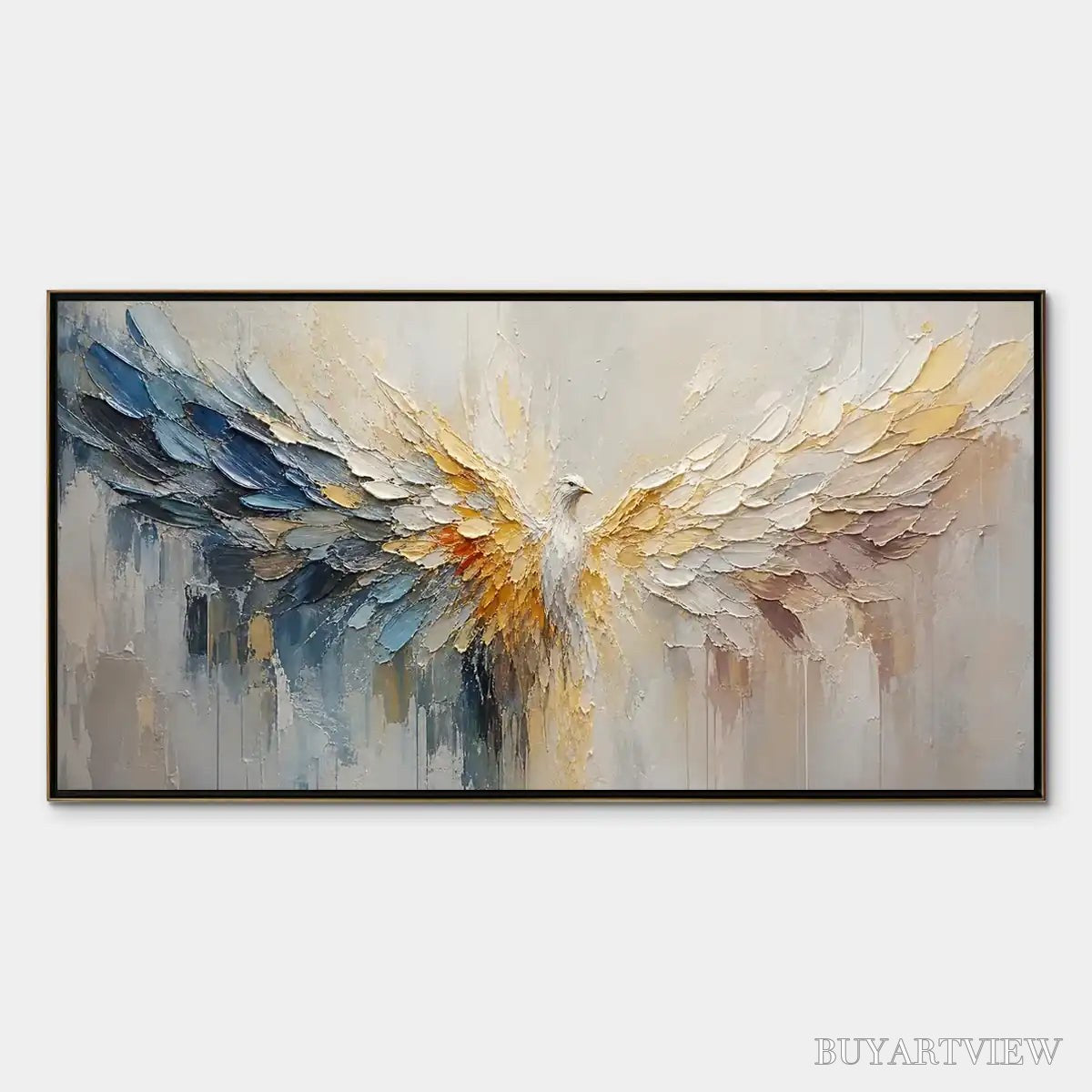 ARTOVITAS Golden Wings – Golden Angel Wings Abstract - image 1