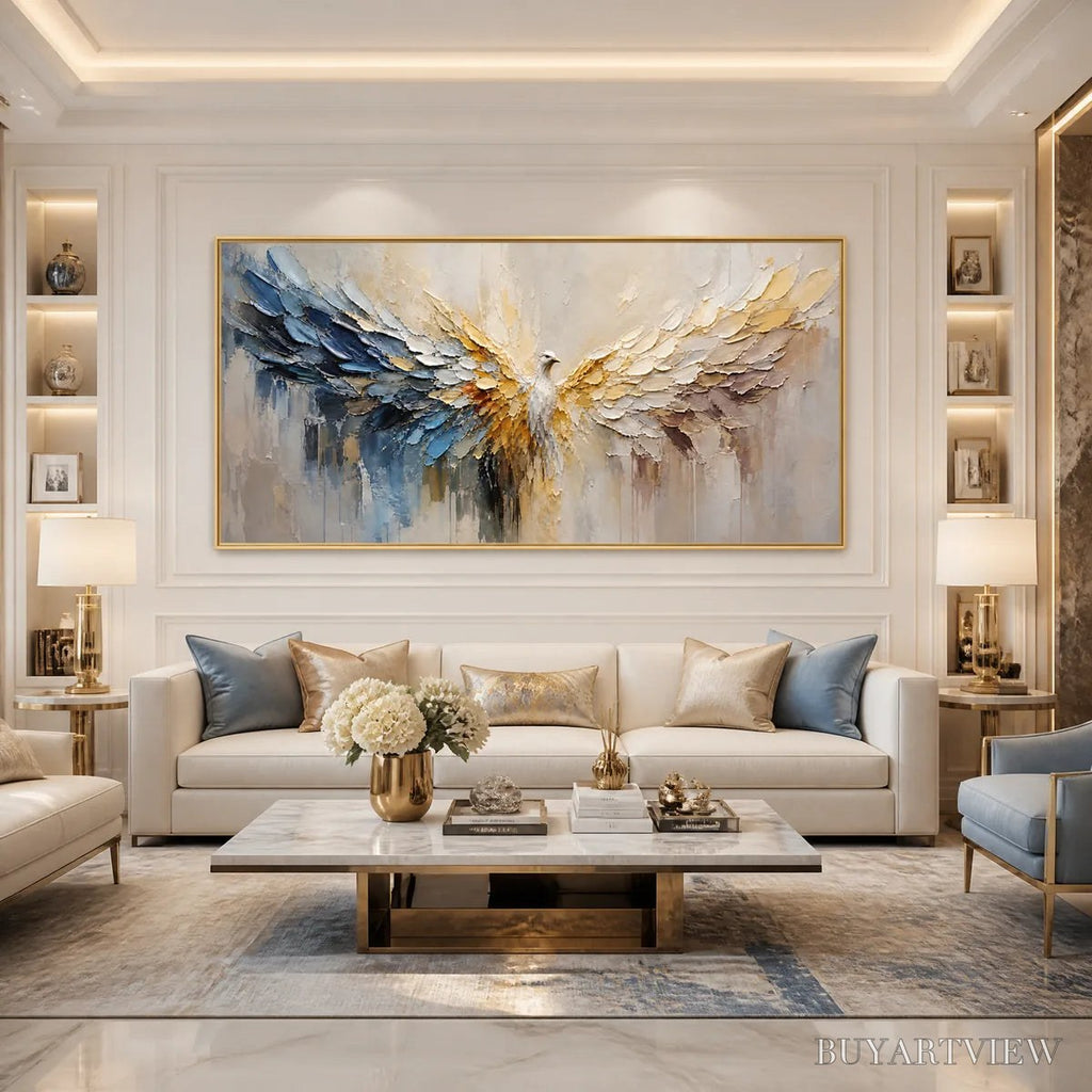 ARTOVITAS Golden Wings – Golden Angel Wings Abstract - image 2