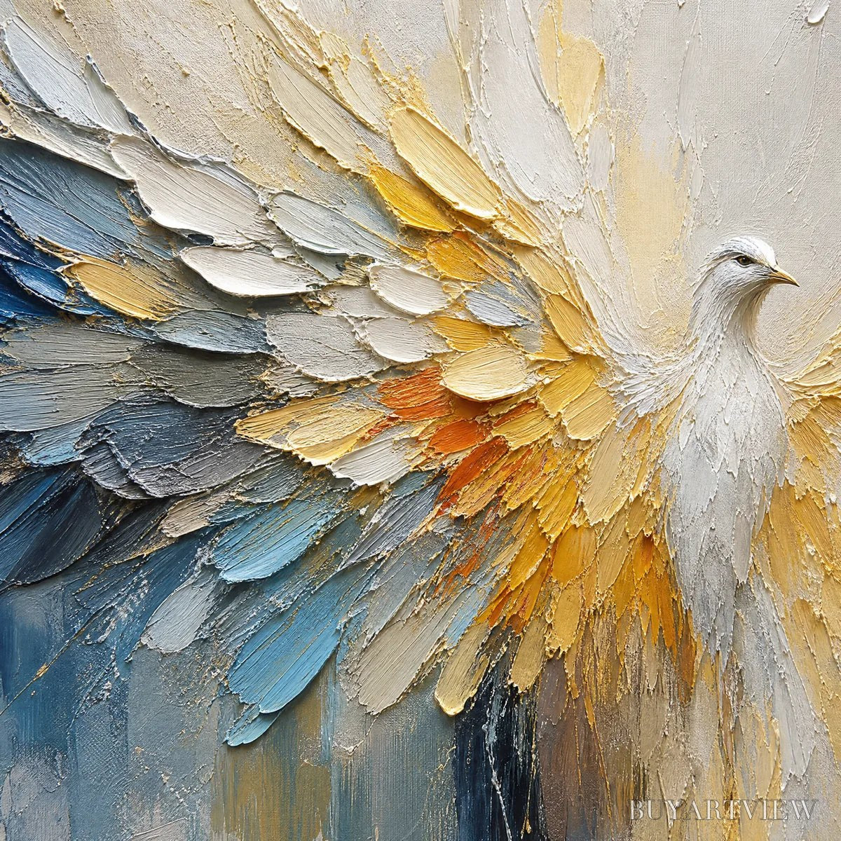 ARTOVITAS Golden Wings – Golden Angel Wings Abstract - image 3