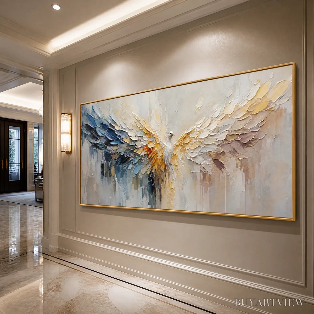ARTOVITAS Golden Wings – Golden Angel Wings Abstract - image 4