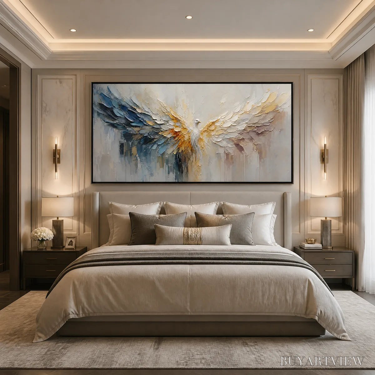 ARTOVITAS Golden Wings – Golden Angel Wings Abstract - image 5