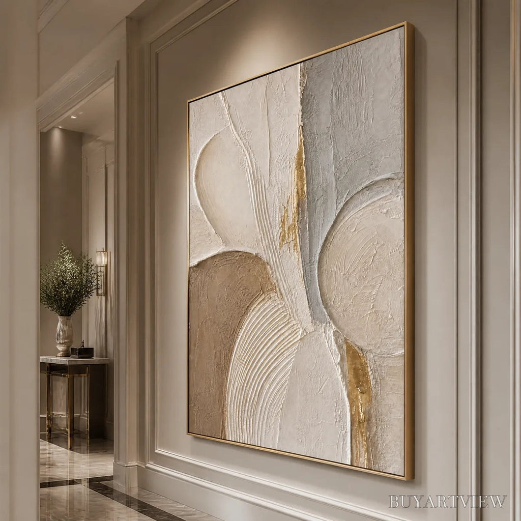 ARTOVITAS Sculpted Quiet – Neutral Sculpted Relief Abstract - image 4