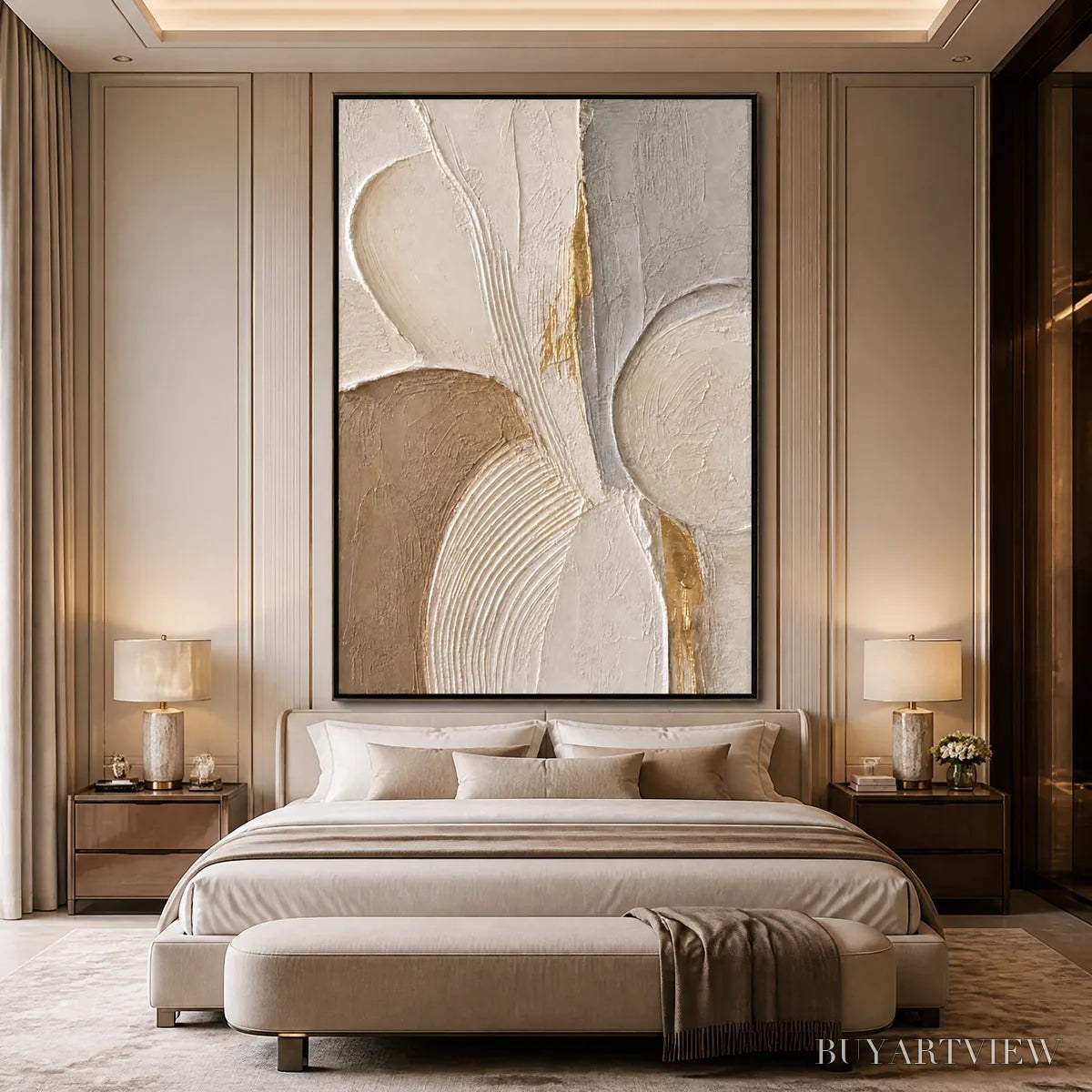 ARTOVITAS Sculpted Quiet – Neutral Sculpted Relief Abstract - image 5