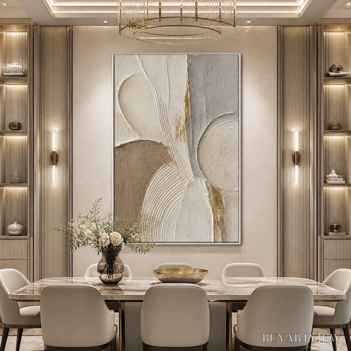 ARTOVITAS Sculpted Quiet – Neutral Sculpted Relief Abstract - image 6