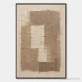 ARTOVITAS Carved Sand – Beige Relief Texture Vertical Painting - image 1