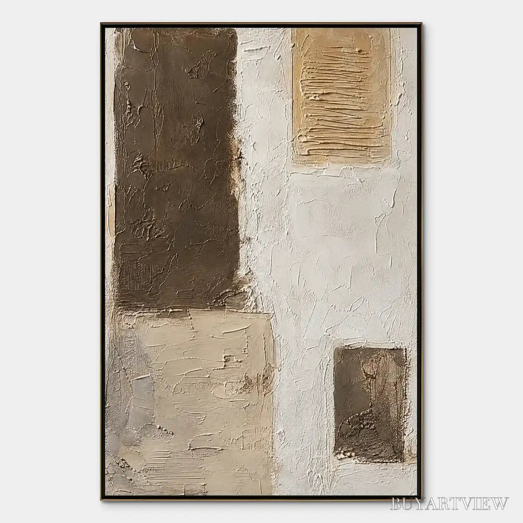 ARTOVITAS Quiet Blocks – Neutral Block Texture Abstract - image 1