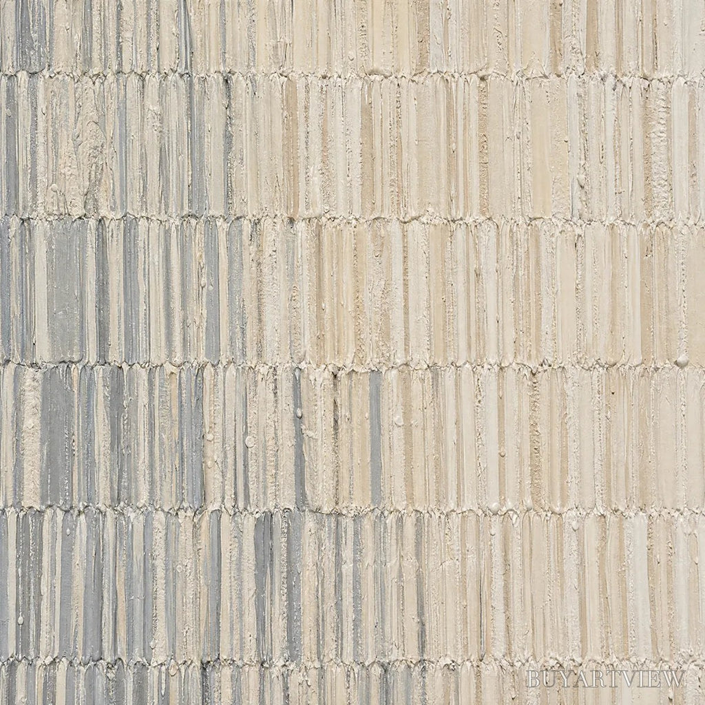 ARTOVITAS Grey Line Calm – Grey White Linear Texture Abstract - image 3