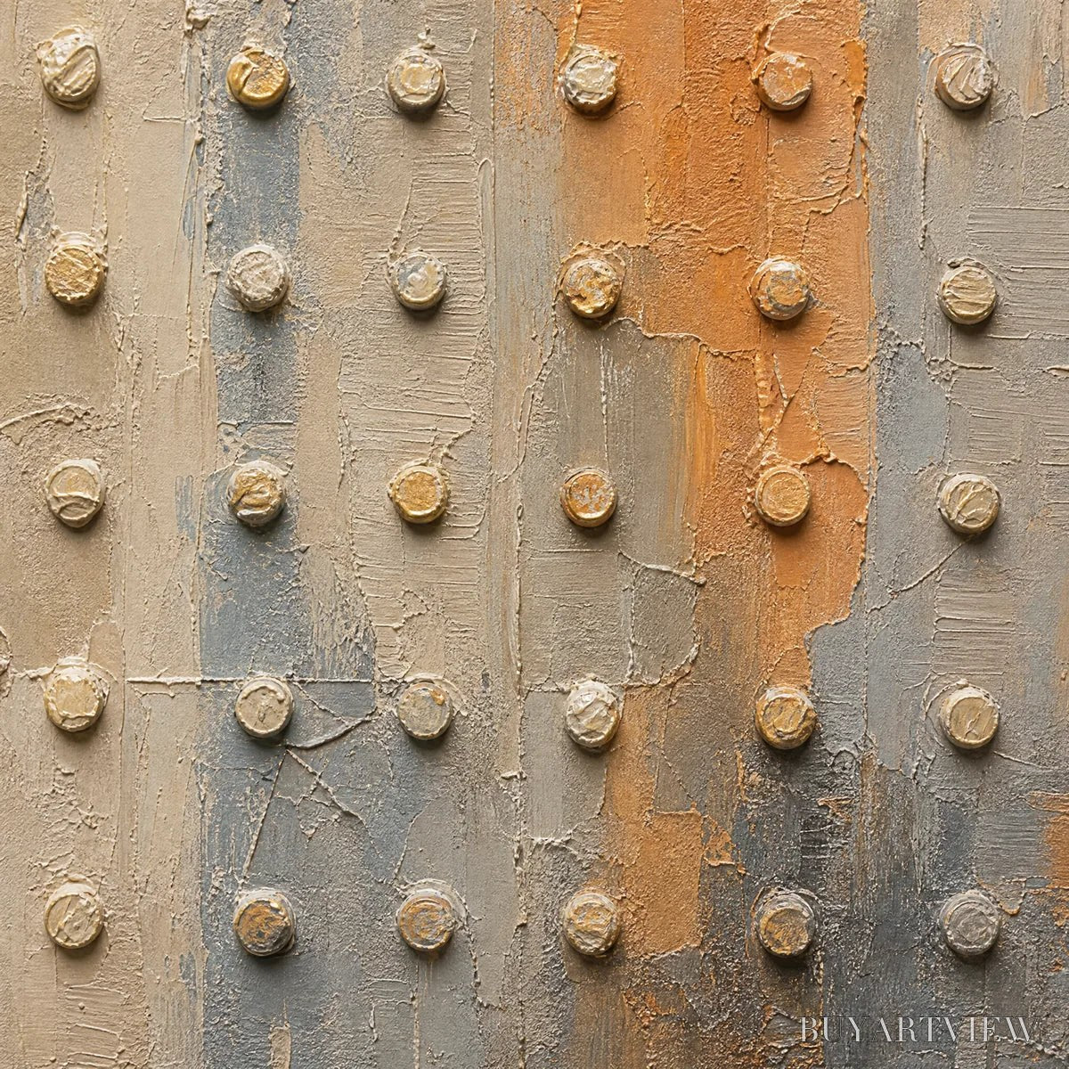 ARTOVITAS Sand Pearl Rhythm – Neutral Beaded Texture Abstract - image 3