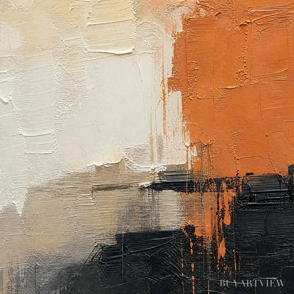 ARTOVITAS Coral Shadow – Coral Black Neutral Abstract - image 3