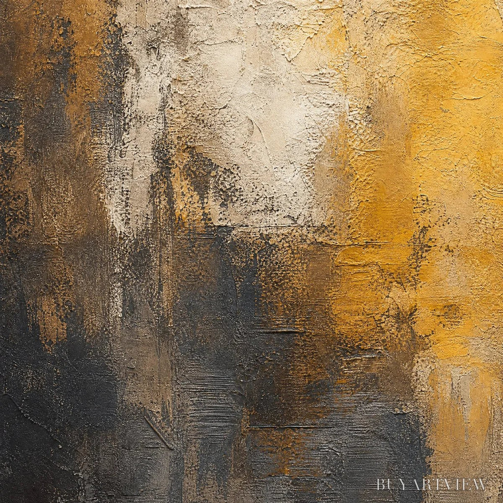 ARTOVITAS Dark Ember Rise – Dark Gold Vertical Abstract - image 3