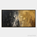 ARTOVITAS Gilded Night – Black Gold Texture Abstract - image 1