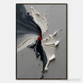 ARTOVITAS Catalyst – Grey & Black Textured Abstract Impasto Oil Painting - image 1