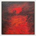 ARTOVITAS Inferno – Large Textured Red and Black Abstract Impasto Painting - image 1
