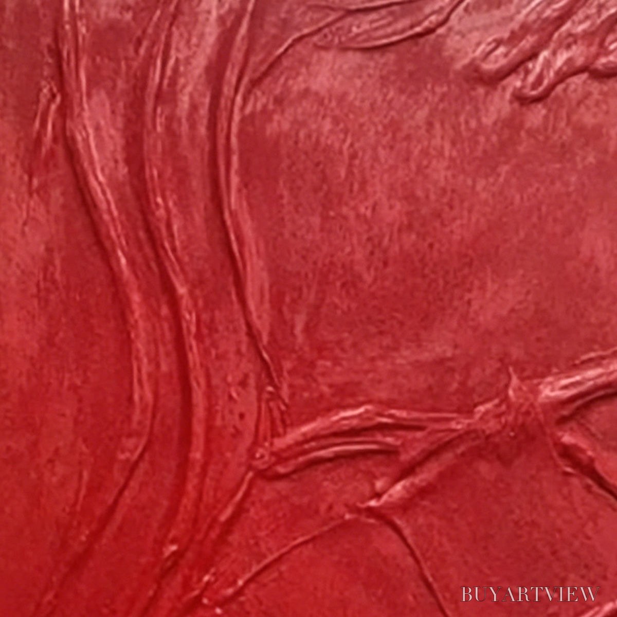 ARTOVITAS Ardor – Bold Red Textured Abstract Impasto - image 3