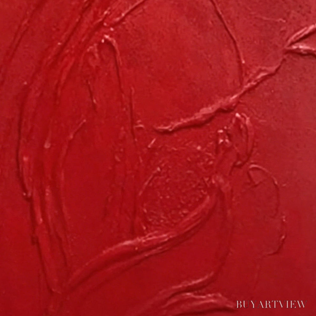 ARTOVITAS Ardor – Bold Red Textured Abstract Impasto - image 5