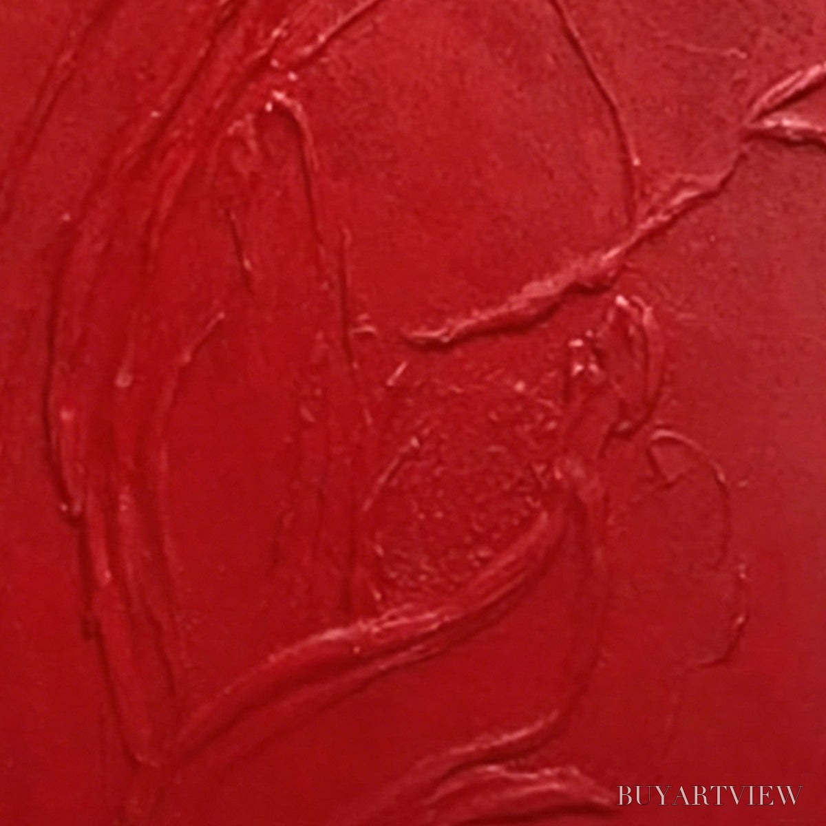 ARTOVITAS Ardor – Bold Red Textured Abstract Impasto - image 5