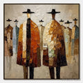 ARTOVITAS the Fellowship – Heavy Texture Palette Knife Painting of Figures - image 1