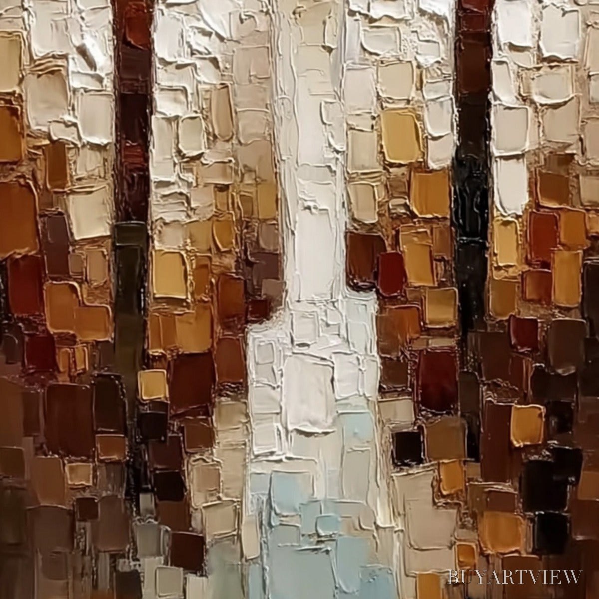 ARTOVITAS the Companions – Heavy Texture Impasto Painting of Two Figures - image 5