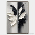 ARTOVITAS Metamorphosis – Textured Abstract Butterfly Painting in Black and White - image 1