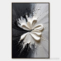 ARTOVITAS Genesis – Black and White Textured Abstract Impasto Painting - image 1