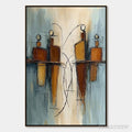 ARTOVITAS Convergence – Vertical Textured Abstract Oil Painting for Walls - image 1